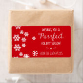 パーフェクトキャットテーマホリデーグリーティング ラベル (インサイチュ)