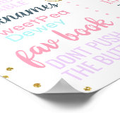 パーフェクトキャット子猫誕生日パーティーの看板 ポスター (角)