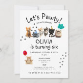 パーフェクトキャット誕生日 | かわいいキッズキッテンポーティ 招待状 (正面)