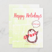 パーフェクトクリスマスペカッコいいンギンホリデーカード シーズンカード (正面/裏面)