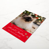 パーフェクトクリスマスペットフォイルホリデーカード 箔シーズンカード (回転した状態)