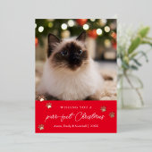 パーフェクトクリスマスペットフォイルホリデーカード 箔シーズンカード (立ち正面)