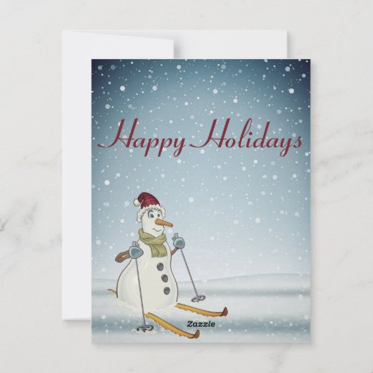 パーフェクトクリスマス雪だるまホリデーカード シーズンカード (裏面)