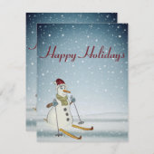 パーフェクトクリスマス雪だるまホリデーカード シーズンカード (正面/裏面)