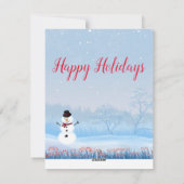 パーフェクトクリスマス雪だるまホリデーカード シーズンカード (裏面)