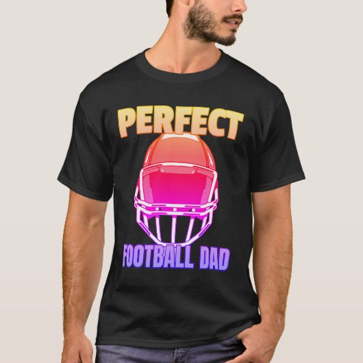 パーフェクトサッカーパパ – アメリカンサッカーヘルメットデ Tシャツ (正面)