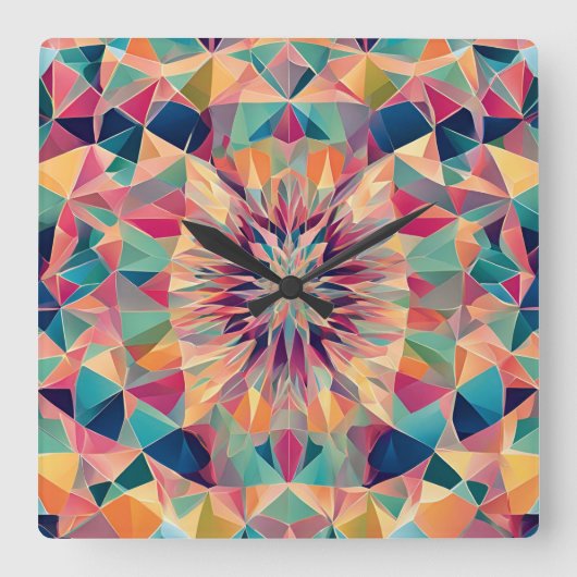 パーフェクトシンメトリネオネクサス スクエア壁時計 (正面)