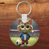 「パーフェクトストライカー三次元サッカー猫」 キーホルダー (正面)