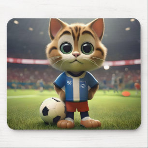 「パーフェクトストライカー三次元サッカー猫」 マウスパッド