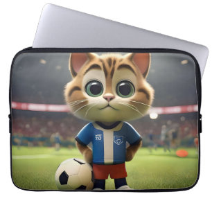 「パーフェクトストライカー三次元サッカー猫」 ラップトップスリーブ