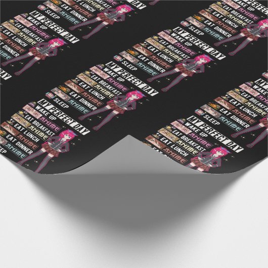 パーフェクトデイアニメオタクガール日本のマンガ ラッピングペーパー (角)