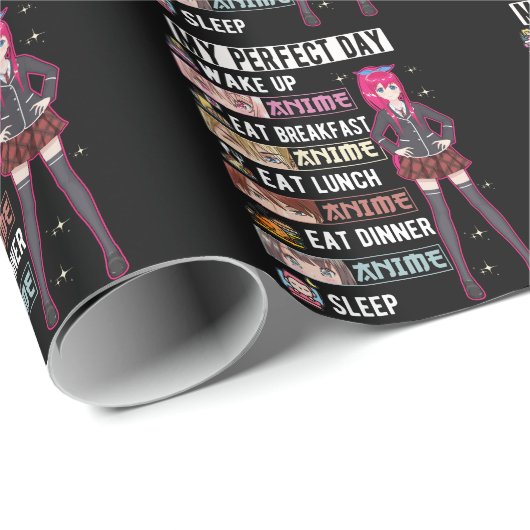 パーフェクトデイアニメオタクガール日本のマンガ ラッピングペーパー