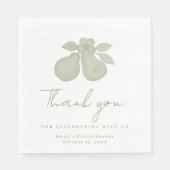 パーフェクトナシブライダルシャワーサンキューランチョン スタンダードランチョンナプキン (正面)