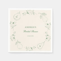 パーフェクトナシ手描きグリーンブライダルシャワー