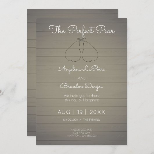 パーフェクトナシ – オーチャードテーマ結婚ズ 招待状 (正面/裏面)