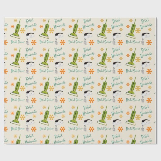 パーフェクトハウスワイフ レトロ ブライダル ラッピングペーパー (フラット)