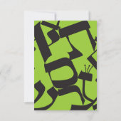 パーフェクトバランスバーバルミツワーパーティーカード 招待状 (裏面)