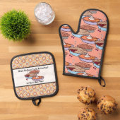 パーフェクトパイパーソナライズされたズキッチンアクセサリー 鍋つかみ&鍋敷きセット (トップダウン)