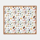 パーフェクトパイレーツパターンフリースブランケット フリースブランケット (正面(横))