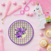 パーフェクトパンシープレイド紙プレート ペーパープレート (パーティー)