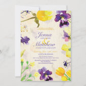 パーフェクトパンジー結婚式招待状 招待状 (正面)