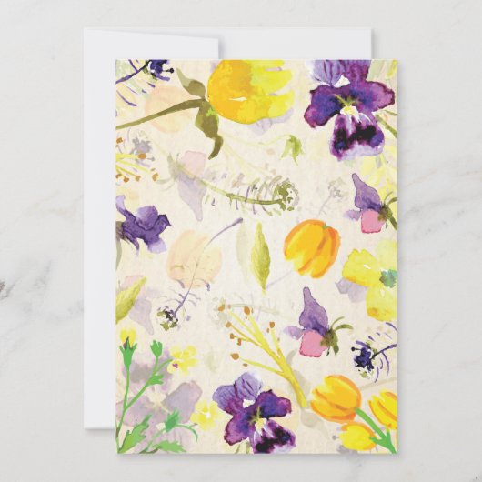 パーフェクトパンジー結婚式招待状 招待状 (裏面)