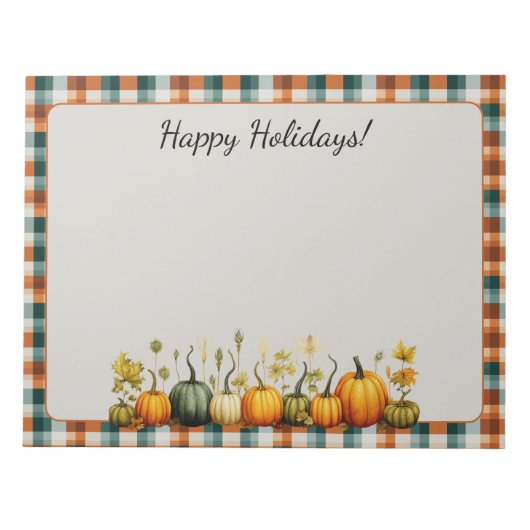 パーフェクトパンプキンパーティーハロウィンサンクスギビング秋 ノートパッド (正面)