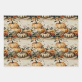 パーフェクトパンプキンパーティーハロウィンサンクスギビング秋 ラッピングペーパーシート (正面)