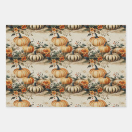 パーフェクトパンプキンパーティーハロウィンサンクスギビング秋 ラッピングペーパーシート