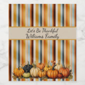 パーフェクトパンプキンパーティーハロウィンサンクスギビング秋 ワインラベル (シングルラベル)