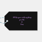 パーフェクトパープルアリウムフラワーやる気を起こさせる引用文 ギフトタグ (裏面横)