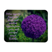 パーフェクトパープルアリウムフラワーやる気を起こさせる引用文 マグネット (横)