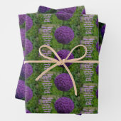 パーフェクトパープルアリウムフラワーやる気を起こさせる引用文 ラッピングペーパーシート (インサイチュ)