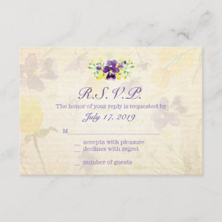 パーフェクトパープルパンジー、レスポンスカード 出欠カード