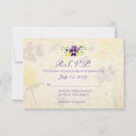 パーフェクトパープルパンジー、レスポンスカード 出欠カード