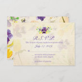 パーフェクトパープルパンジー、レスポンスカード 出欠カード (正面/裏面)