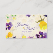 パーフェクトパープル結婚パンジーの登録カード エンクロージャーカード (裏面)