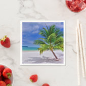 パーフェクトパームツリートロピカルアイランドビーチ スタンダードカクテルナプキン (インサイチュ)