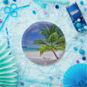 パーフェクトパームツリートロピカルアイランドビーチ ペーパープレート (パーティー)