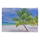 パーフェクトパームツリートロピカルアイランドビーチ 枕カバー (裏面)
