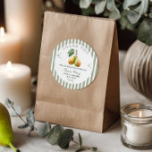 パーフェクトパールのレトロなオールドマネー ペア ブライダルシャワー ラウンドシール