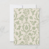 パーフェクトパール ブライダルシャワー | サテングリーン ありがとう サンキューカード (裏面)