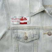 パーフェクトビューティフルクリスマスサンタクロースレッドバッグ 名札 (インサイチュ)