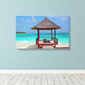 パーフェクトビーチ小屋 キャンバスプリント (インサイチュ (ウッドフロア))