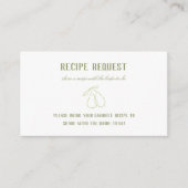 パーフェクトピアクレアモダン ブライダルシャワーレシピ エンクロージャーカード (正面)