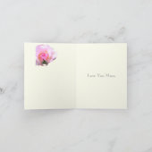 パーフェクトピンクの編集可能な英語バラ カード (内部)