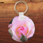 パーフェクトピンクの英語バラ キーホルダー (正面)