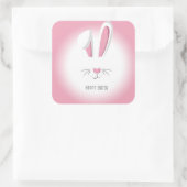 パーフェクトピンクハッピーイースターバニー スクエアシール (バッグ)