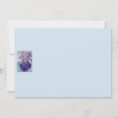 パーフェクトピンクパンジー水彩紫の挨拶 カード (裏面)