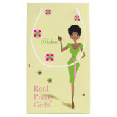 パーフェクトピンクライフガーリーイラストレーション スモールペーパーバッグ (裏面)